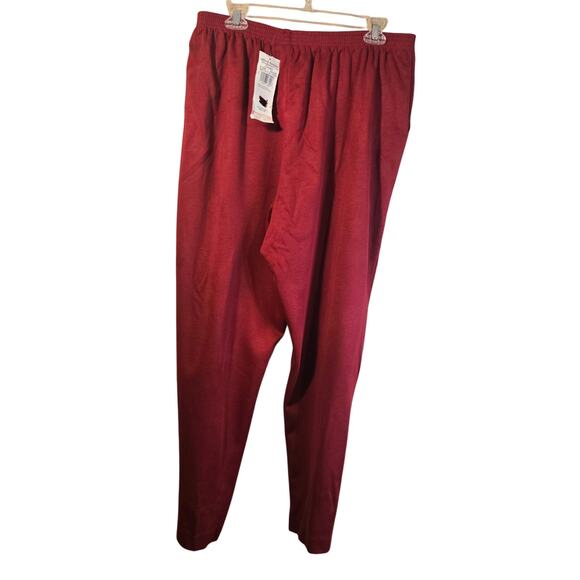 NWT Alfred Dunner 18W Rich Red Pull On Pants/Trousers [0392] - Picture 1 of 9